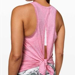 Lululemon Athletica Tops | Lululemon All Tied Up Tank Pima Cotton Lavender Pink 6 | Color: Pink/Purple | Size: 6