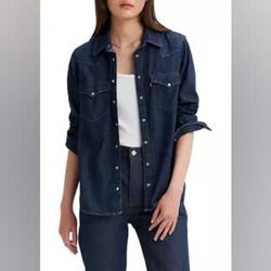 Levi's Tops | Levis Western Pearl Snap | Color: Blue | Size: S