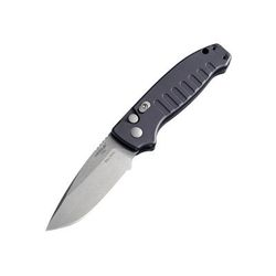 Hogue Ballista I Automatic Folding Knife 3.5in 154CM Stainless Steel Drop Point Blade Tumbled Finish Matte Black Aluminum Handle 64136