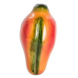 Nature's Papaya,'Hand-Painted Hand-Carved Cypress Wood Papaya Magnet'