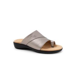 Women's Regina Slip On Sandal by Trotters in Pewter (Size 8 1/2 M)