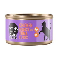 24x70g Chicken Mousse with Tuna Flakes Cosma DUO Layer Wet Cat Food