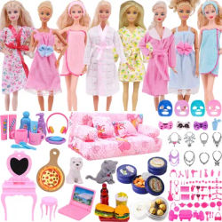 Vestiti per bambole pigiama + accessori per casa delle bambole per barbie Ken Doll Dress Blyth 1/6