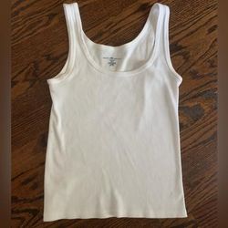 Brandy Melville Tops | Brandy Melville Ribbed Tank | Color: Cream | Size: Os