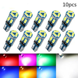 10pcs T5 lampadina a Led W3W W1.2W 4014 7SMD Car Wedge LED Dashboard Bulb Auto LED lampada