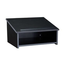 National Public Seating 22-BK Tabletop Lectern w/ 1 Shelf - 23 3/4" x 19 7/8" x 13 3/4", Laminate, Black