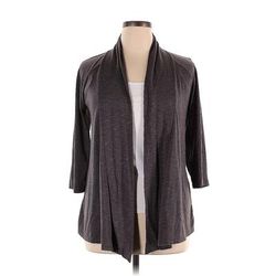 AB Studio Cardigan Sweater: Gray - Women's Size X-Large