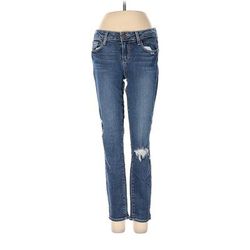 Paige Jeans - Mid/Reg Rise: Blue Bottoms - Women's Size 24