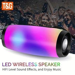 T&g157 Wireless Speakers With Color Changing Lights, Wireless Mode, Aux/microsd, Loud Sound & Enhanced Rich Bass Wireless Speakers