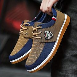 2023 Men's New Canvas Shoes, Breathable Non-slip Lace-up Skate Shoes For Outdoor, Spring And Autumn