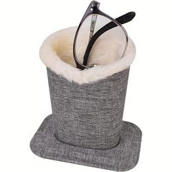 1pc Plush-lined Eyeglass Frame Holder For Men, Protect Your Glasses On Desktop Or Bedside Table, Ideal Choice For Gifts