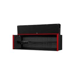 Extreme Tools DX Series 72-Inch Black Triple Bank Hutch with Red Trim