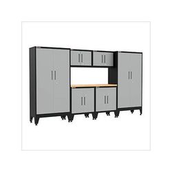 Armadillo Tough Grey 7-Piece Garage Cabinet Set with Levelers