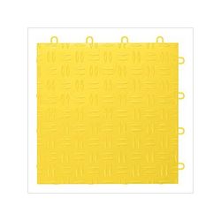 GearTile Diamond Pattern 12 x 12-Inch Yellow Garage Floor Tile (48 Pack)