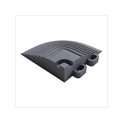 Swisstrax Pro Slate Grey Garage Floor Tile Corner (4-Pack)