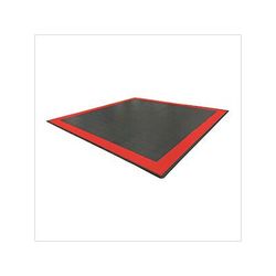 Speedway Tile Two Car Garage Floor Tile Mat / Pad (Black / Red)