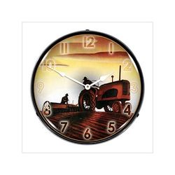 Collectable Sign and Clock Working in the Field Backlit Wall Clock