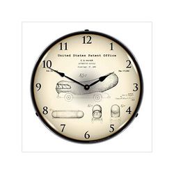 Collectable Sign and Clock 1952 Oscar Mayer Wienermobile Patent Blueprint Backlit Wall Clock