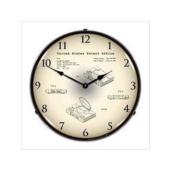 Collectable Sign and Clock 1994 Sony Playstation Patent Blueprint Backlit Wall Clock