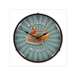Collectable Sign and Clock My Garage My Rules Backlit Wall Clock