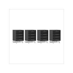 Ulti-MATE Garage Cabinets 4-Piece 4-Drawer Garage Cabinet Kit in Midnight Black Metallic