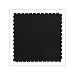 Lock-Tile 7mm Black PVC Smooth Tile (10 Pack)
