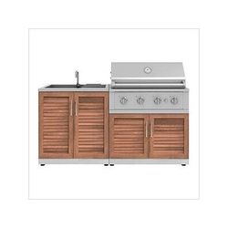 NewAge Outdoor Kitchens Grove 3-Piece Outdoor Kitchen Set with 36-Inch Natural Gas Performance Grill