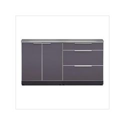 NewAge Outdoor Kitchens Aluminum Slate 3-Piece Outdoor Kitchen Set with Countertops