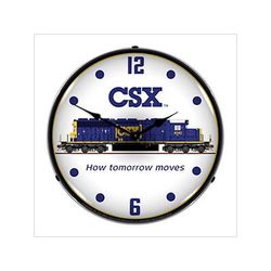Collectable Sign and Clock CSX Railroad Backlit Wall Clock