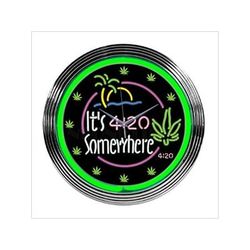 Neonetics 15-Inch It's 4:20 Somewhere Neon Clock