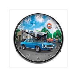 Collectable Sign and Clock 1969 SS Camaro Gulf Backlit Wall Clock