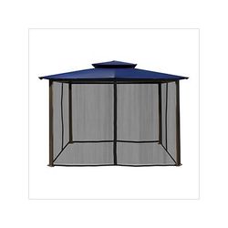 Paragon Outdoor 10 x 12 ft. Barcelona Soft Top Gazebo with Mosquito Netting (Navy Canopy)