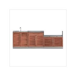 NewAge Outdoor Kitchens Grove 4-Piece Outdoor Kitchen Set with Countertops