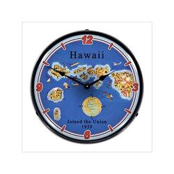 Collectable Sign and Clock State of Hawaii Backlit Wall Clock