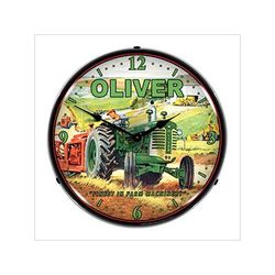 Collectable Sign and Clock Oliver Tractor Backlit Wall Clock