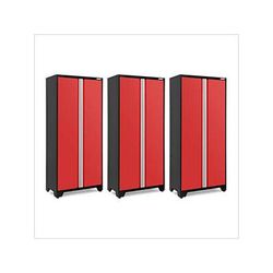 NewAge Garage Cabinets 3 x BOLD Series 36-Inch Red Locker