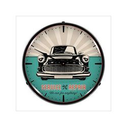 Collectable Sign and Clock Car Service and Repair Backlit Wall Clock