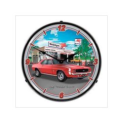 Collectable Sign and Clock 1969 RS SS Camaro Mobil Backlit Wall Clock