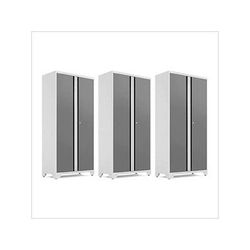 NewAge Garage Cabinets 3 x BOLD Series 36-Inch Platinum Locker