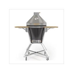 NewAge Outdoor Kitchens 22-Inch Kamado Charcoal Grill with Cart (Taupe and Iron Black)