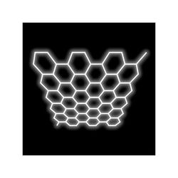 HexGlow Large 2 Car Garage Hex LED Lighting Kit (18.6’ x 18.6’)