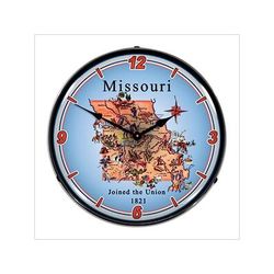 Collectable Sign and Clock State of Missouri Backlit Wall Clock