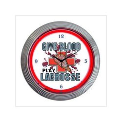Neonetics 15-Inch Lacrosse Neon Clock