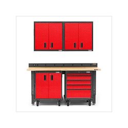 Gladiator Premier 6-Piece Red Garage Cabinet Set