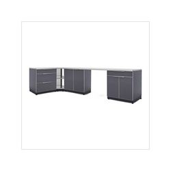 NewAge Outdoor Kitchens Aluminum Slate 6-Piece Outdoor Kitchen Set with Countertops