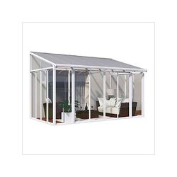 Palram-Canopia SanRemo 10' x 14' Patio Enclosure with Screen Doors (White)