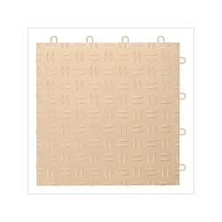 GearTile Diamond Pattern 12 x 12-Inch Beige Garage Floor Tile (24 Pack)