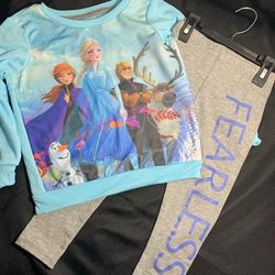 Disney Matching Sets | Disney Frozen 2 Piece Set E65 | Color: Blue/Gray | Size: 4g