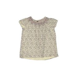 Tea Short Sleeve Blouse: Ivory Tops - Kids Girl's Size 8