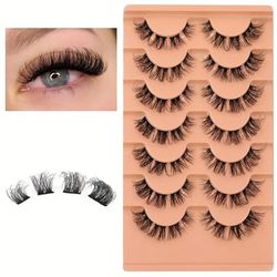 Natural Cluster Lashes D-curling Lashes Extensions Wispy Personal Lash Strip False Eyelashes Diy Eyelash Extension